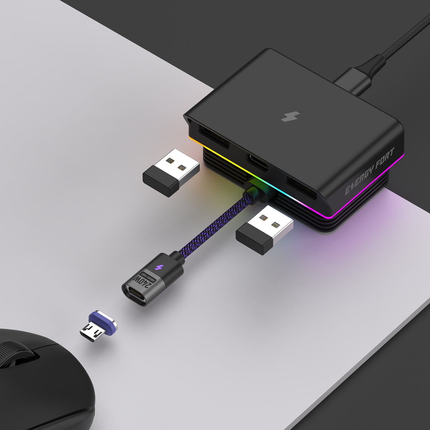 EnergyFort Magnetic Mouse Charging Dock for Logitech and Razer Wireless Mice