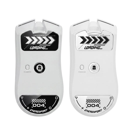 Black and white Razer Viper V4 Pro mice with EnergyFort glass mouse skates