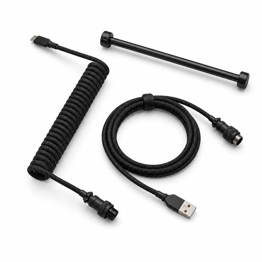 EnergyFort 8KHz coiled aviator keyboard cable with weighted guide bar