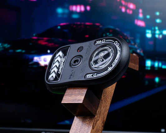 EnergyFort glass mouse skates installed on a compatible gaming mouse