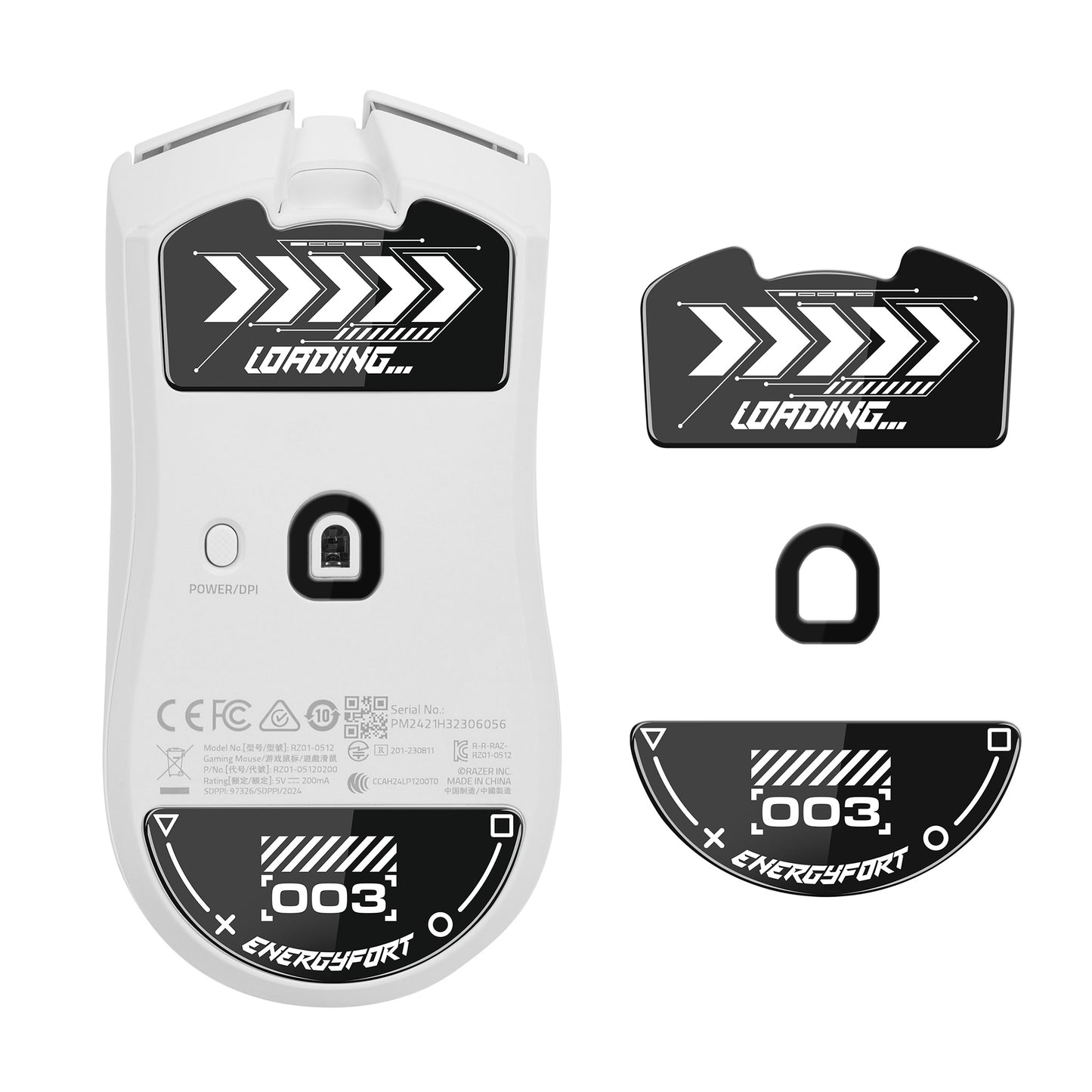 EnergyFort Glass Mouse Skates for Razer Viper V3 Pro | Ultra Smooth Gaming Mouse Feet