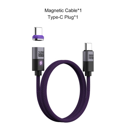 EnergyFort 240W USB-C Magnetic Fast Charging Cable for magnetic wired charging - charging setup image