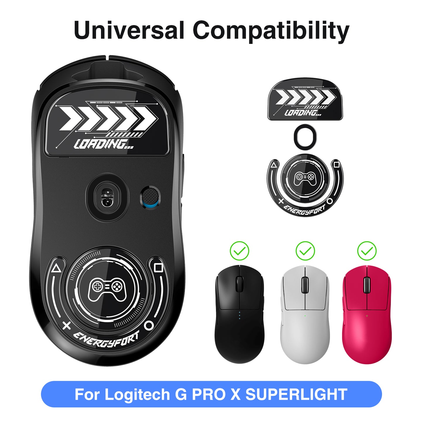 EnergyFort Glass Mouse Skates for Logitech G PRO X SUPERLIGHT | Gaming Mouse Feet