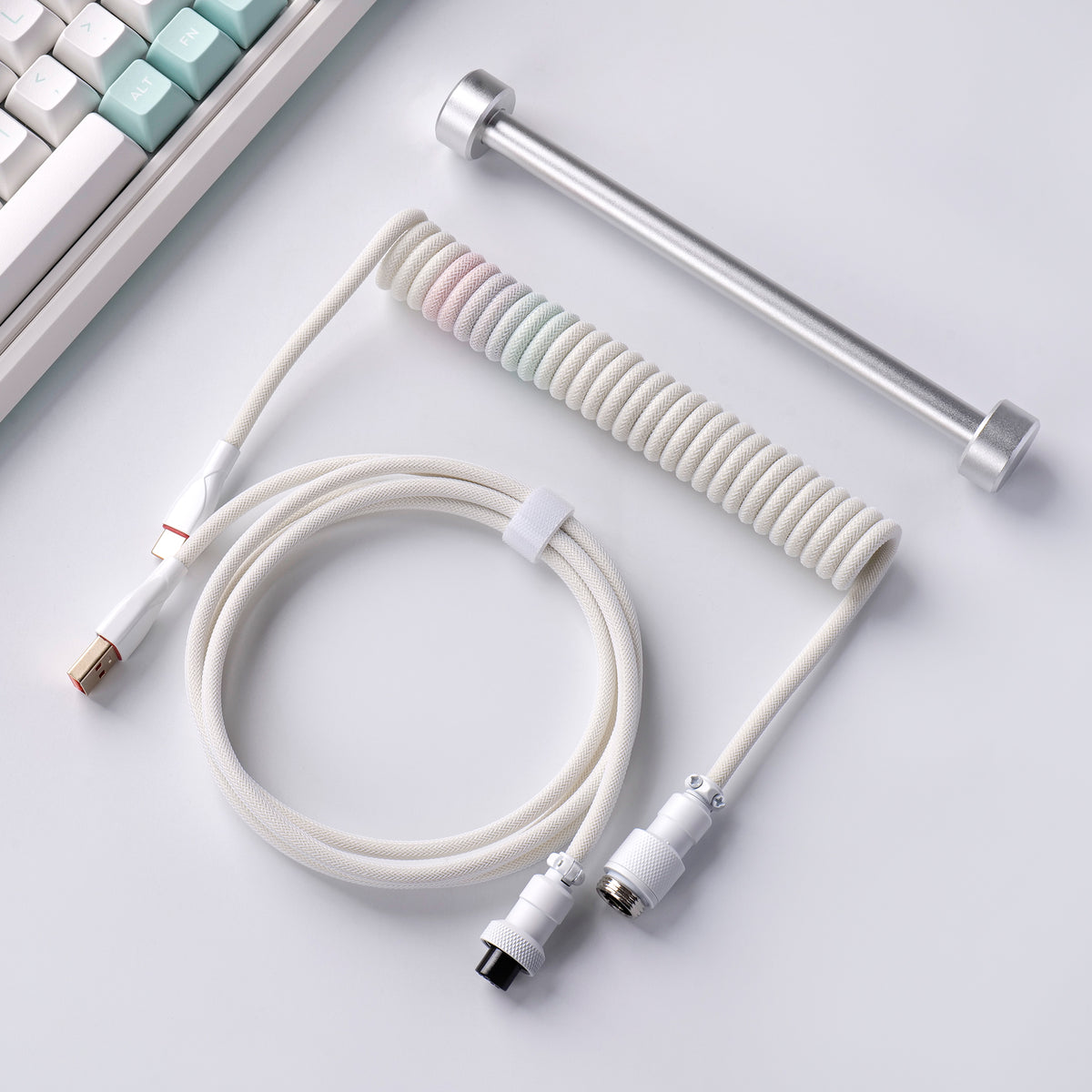 EnergyFort 8KHz gewendeltes Aviator-Tastaturkabel – USB-A auf USB-C