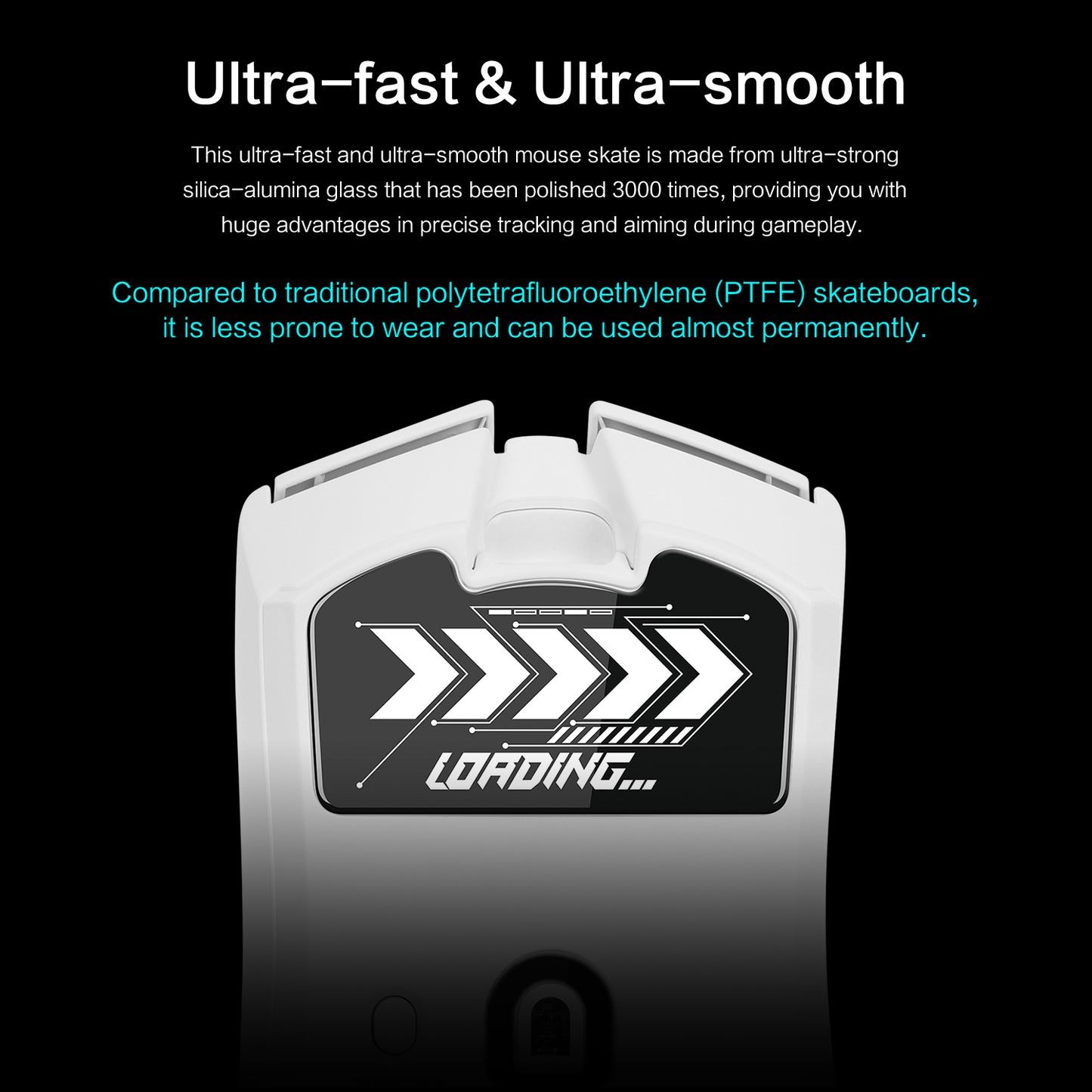 EnergyFort Glass Mouse Skates for Razer Viper V3 Pro | Ultra Smooth Gaming Mouse Feet