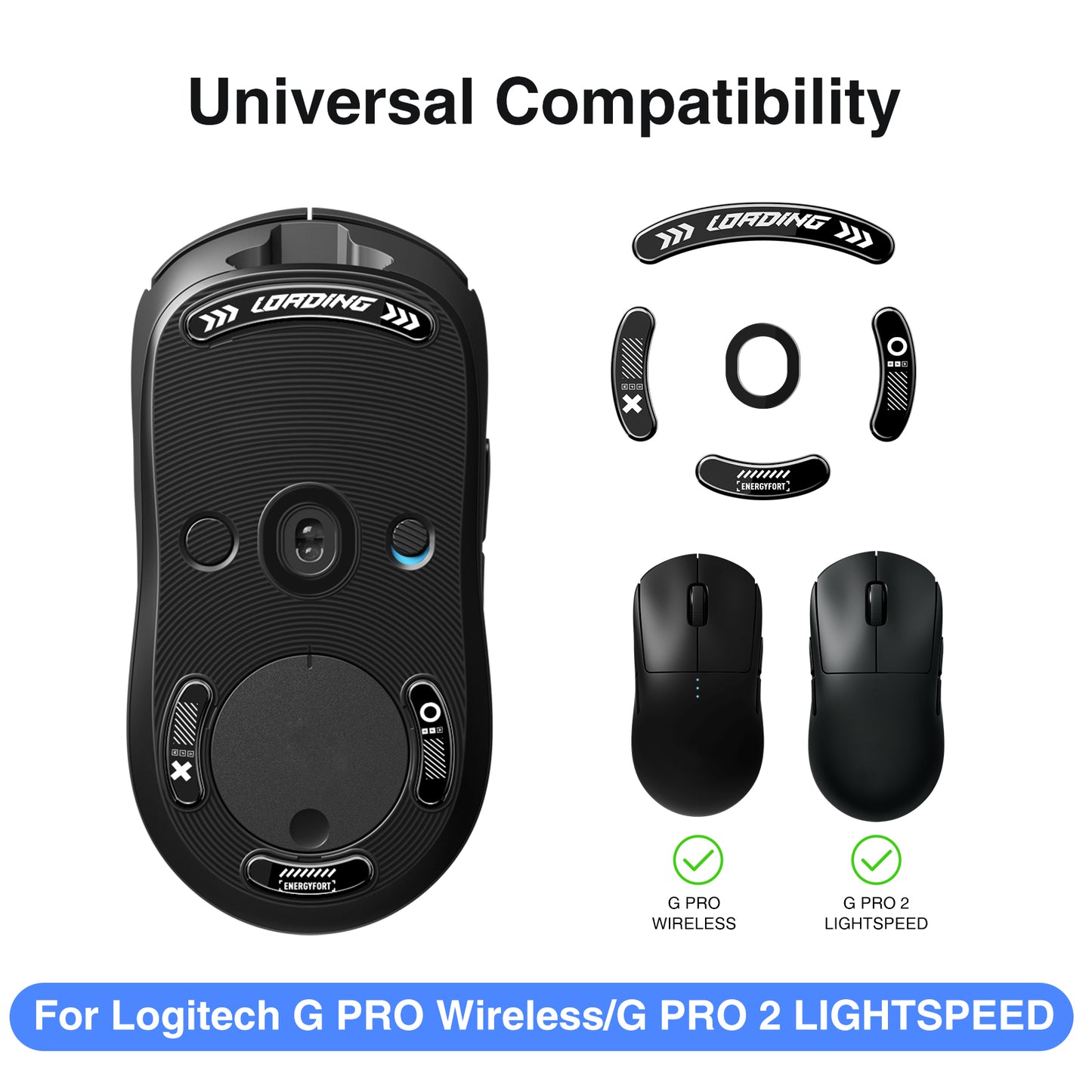 EnergyFort Glass Mouse Skates for Logitech G PRO Wireless / G PRO 2 LIGHTSPEED | Gaming Mouse Feet