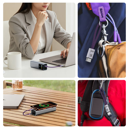 EnergyFort ClickClip 240W Magnetic Snap Short USB-C to USB-C Cable for magnetic wired charging - lifestyle image