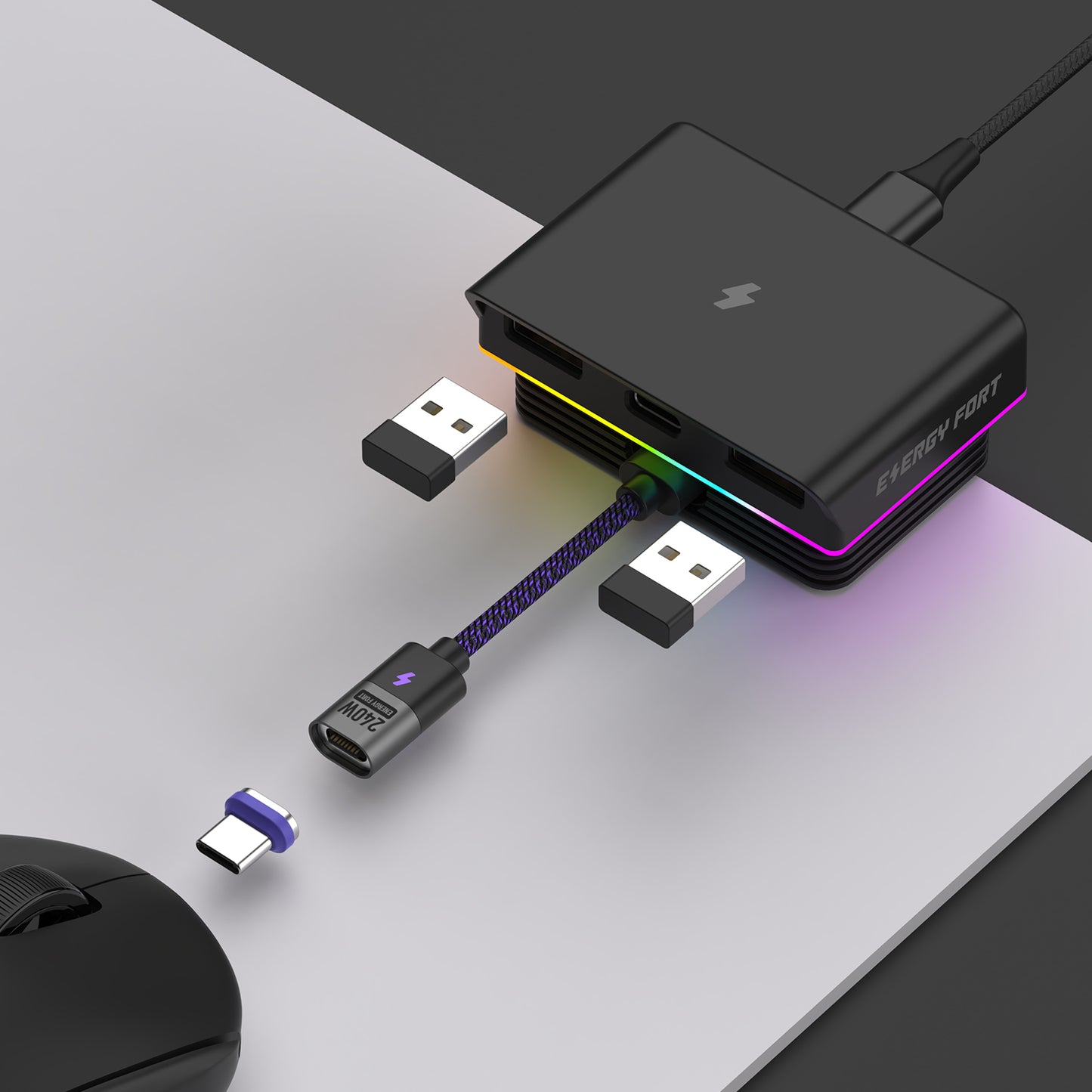 EnergyFort Magnetic Mouse Charging Dock for Logitech and Razer Wireless Mice