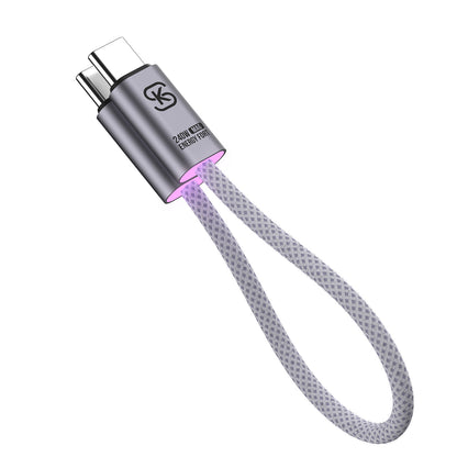 EnergyFort ClickClip 240W Magnetic Snap Short USB-C to USB-C Cable for magnetic wired charging - product packaging or accessory image
