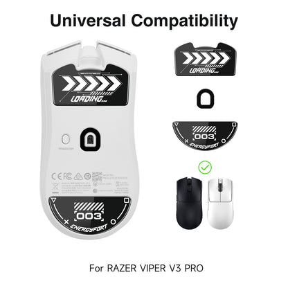 EnergyFort Glass Mouse Skates for Razer Viper V3 Pro | Ultra Smooth Gaming Mouse Feet