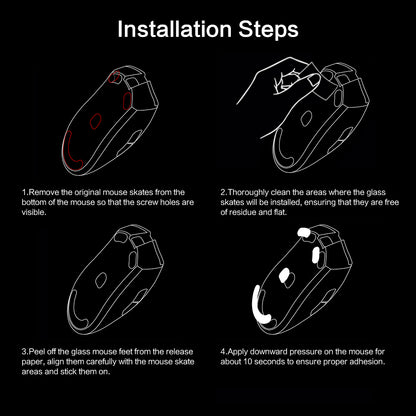 EnergyFort Glass Mouse Skates for Razer DeathAdder V3 Pro | Ultra Smooth Gaming Mouse Feet