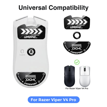 EnergyFort Glass Mouse Skates for Razer Viper V4 Pro | Ultra Smooth Gaming Mouse Feet