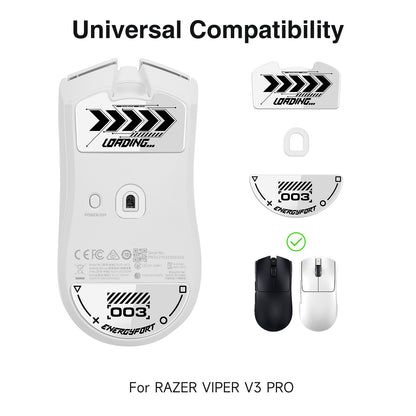 EnergyFort Glass Mouse Skates for Razer Viper V3 Pro | Ultra Smooth Gaming Mouse Feet