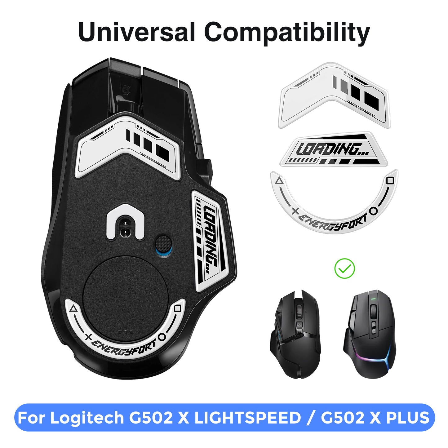 EnergyFort Glass Mouse Skates for Logitech G502 X Series | Gaming Mouse Feet