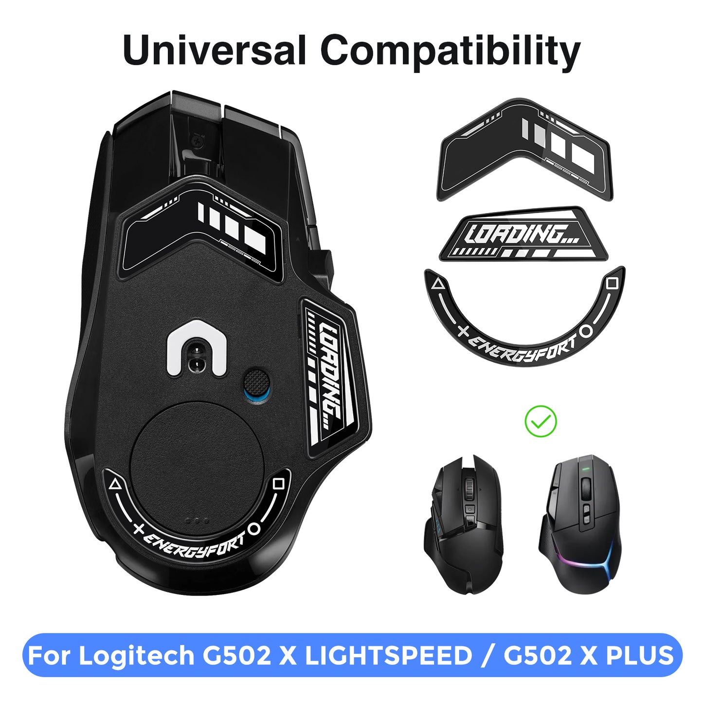 EnergyFort Glass Mouse Skates for Logitech G502 X Series | Gaming Mouse Feet