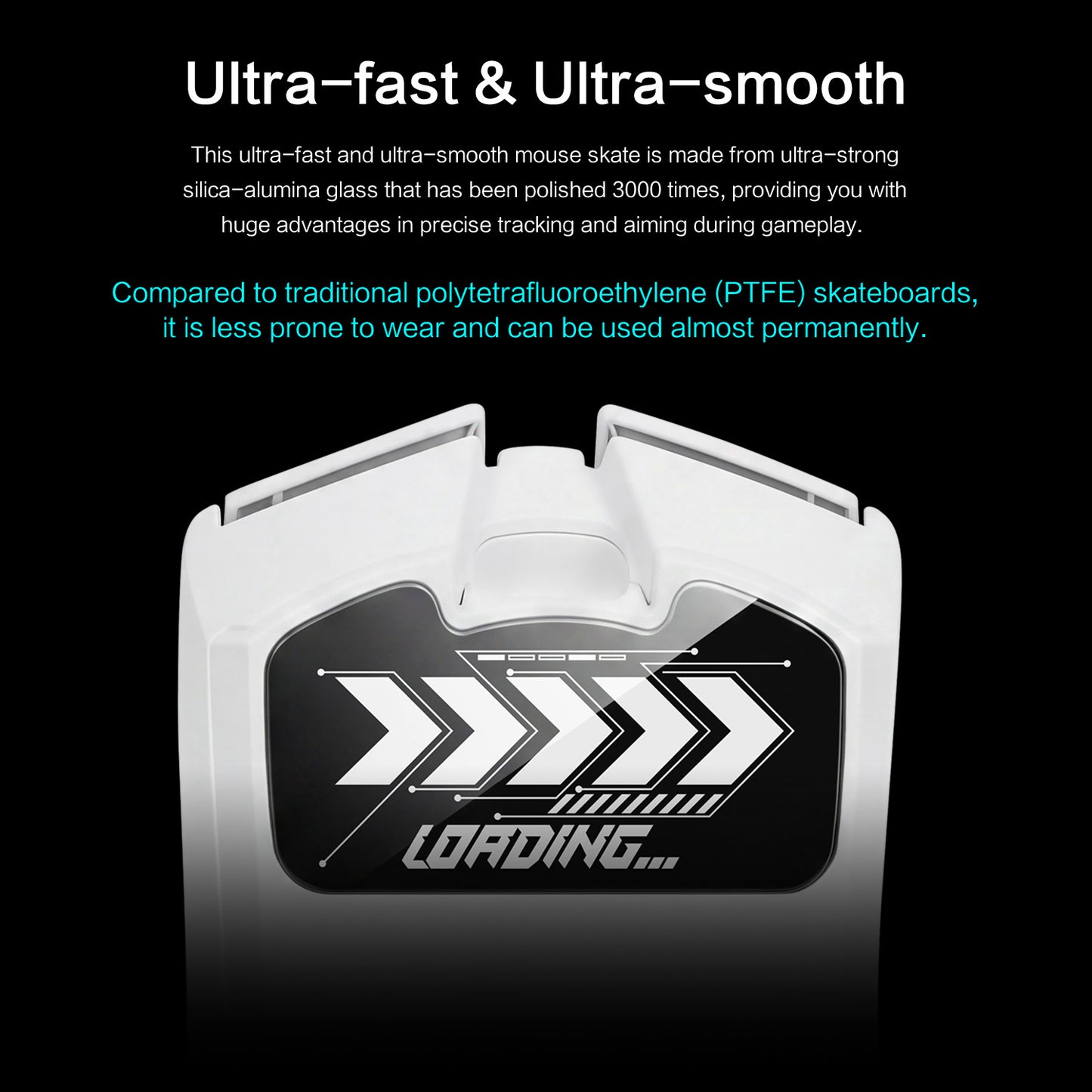 EnergyFort Glass Mouse Skates for Razer Viper V4 Pro | Ultra Smooth Gaming Mouse Feet
