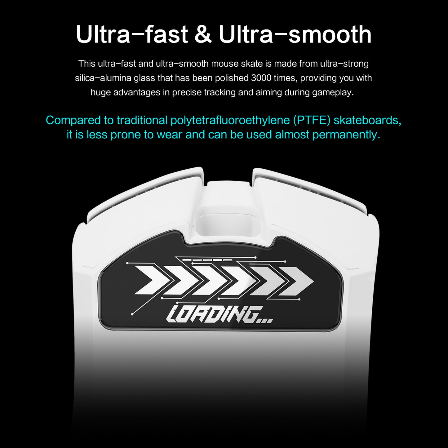 EnergyFort Glass Mouse Skates for Razer DeathAdder V4 Pro | Ultra Smooth Gaming Mouse Feet