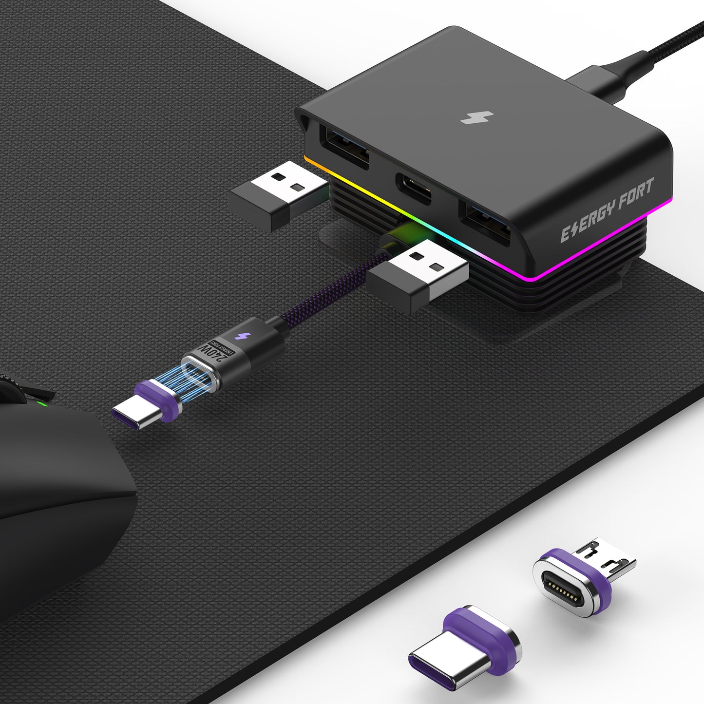 EnergyFort Magnetic Mouse Charging Dock for Logitech and Razer Wireless Mice for Logitech and Razer wireless mouse charging - main product image