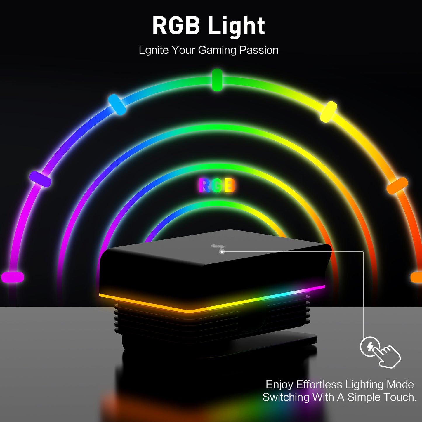 EnergyFort Magnetic Mouse Charging Dock for Logitech and Razer Wireless Mice for Logitech and Razer wireless mouse charging - angle view image