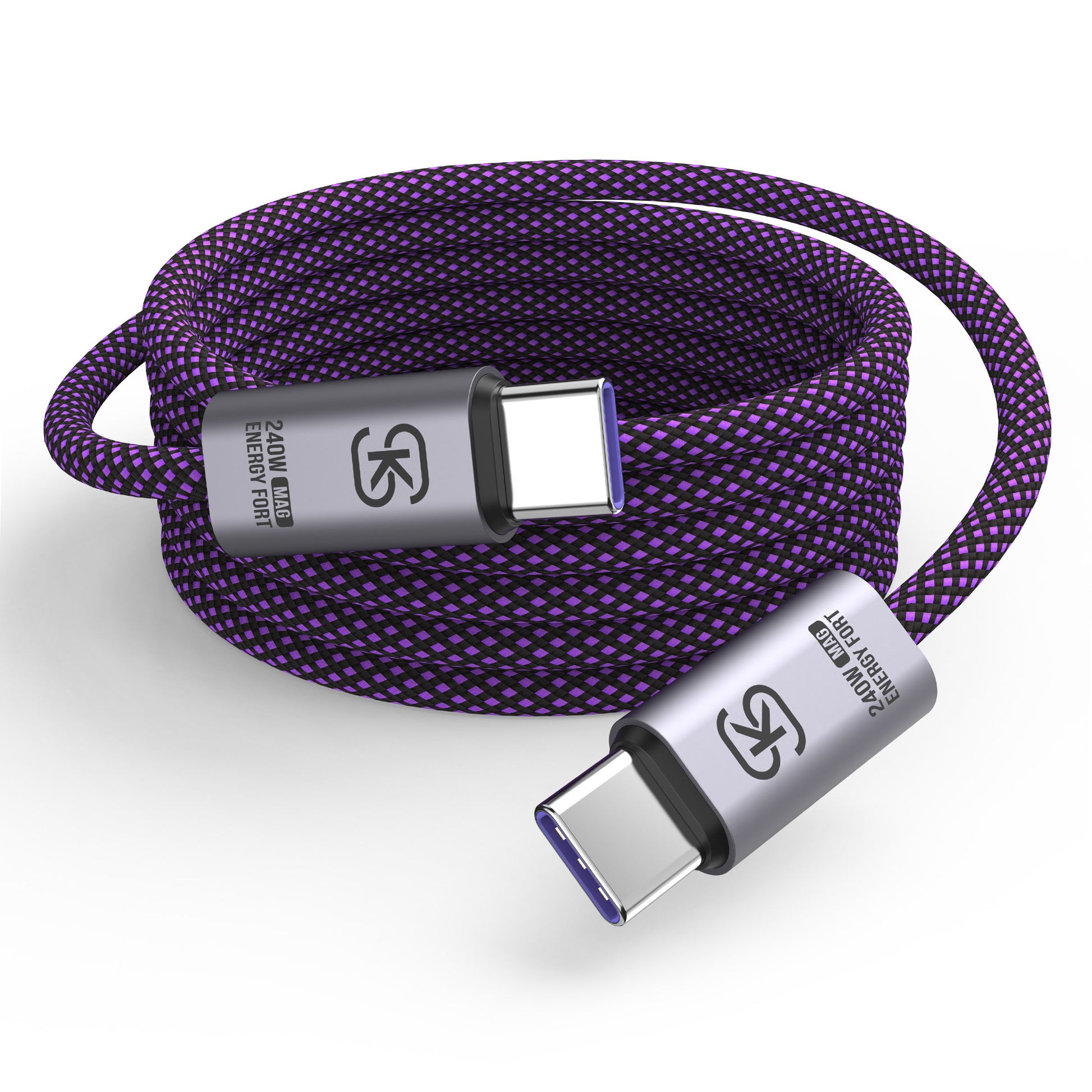 EnergyFort 240W USB-C to USB-C Fast Charging Cable with braided USB-C cable design - additional product image