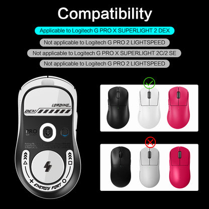 EnergyFort Glass Mouse Skates for Logitech G PRO X SUPERLIGHT 2 DEX | Gaming Mouse Feet