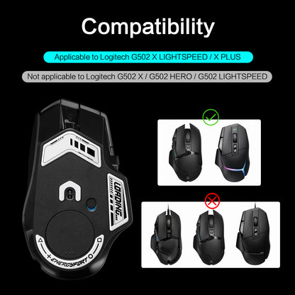 EnergyFort Glass Mouse Skates for Logitech G502 X Series | Gaming Mouse Feet