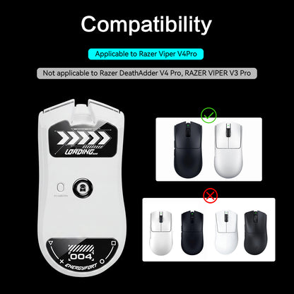EnergyFort Glass Mouse Skates for Razer Viper V4 Pro | Ultra Smooth Gaming Mouse Feet