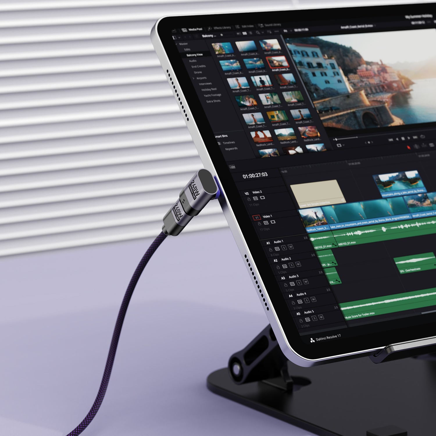 EnergyFort 240W Magnetic 90° Right-Angle USB-C Adapter for magnetic wired USB-C connection - additional product image