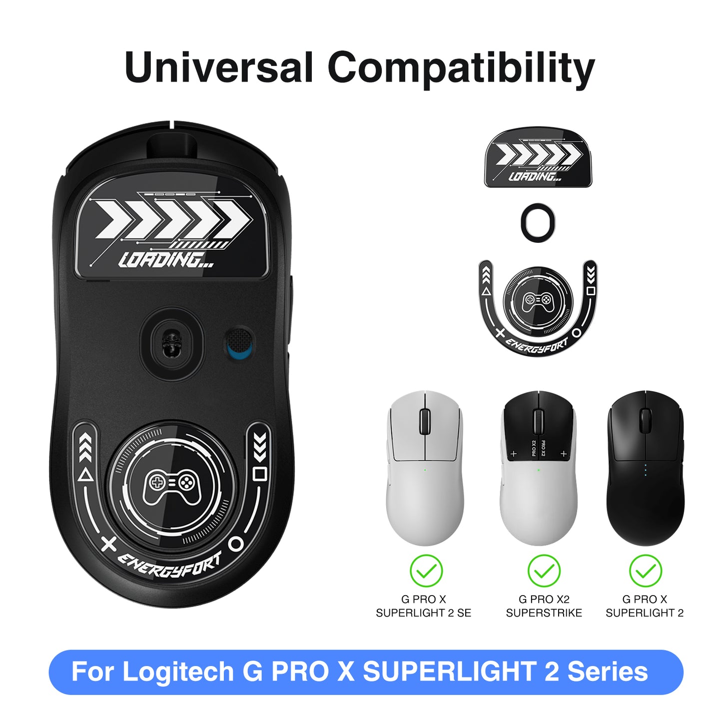 EnergyFort Glass Mouse Skates for Logitech G PRO X SUPERLIGHT 2 Series | Gaming Mouse Feet