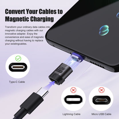 EnergyFort 240W USB-C Magnetic Adapter for USB-C Devices for magnetic wired USB-C connection - angle view image