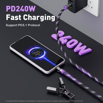 EnergyFort SnapLoop 240W USB-C Wrist Strap Charging Cable for wrist carry and short USB-C charging - connector detail image