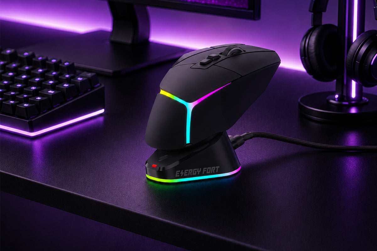 EnergyFort mouse charging docks for Logitech and Razer wireless mice