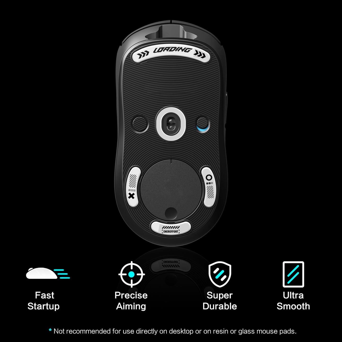 EnergyFort Glass Mouse Skates for Logitech G PRO Wireless / G PRO 2 LIGHTSPEED | Gaming Mouse Feet