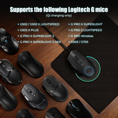 EnergyFort Wireless Mouse Charging Module for Logitech Mouse for Logitech and Razer wireless mouse charging - product packaging or accessory image