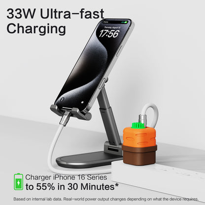 EnergyFort 33W GaN USB-C Charger with Cute Silicone Cover for everyday USB-C charging - connector detail image