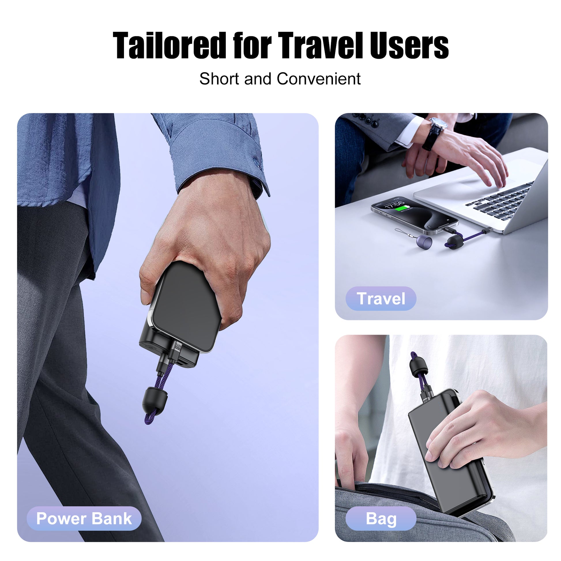 EnergyFort Neo Capsule 240W USB-C Short Cable Organizer Set for cable carry and storage - feature image