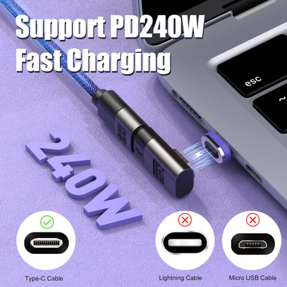 EnergyFort 240W Magnetic 90° Right-Angle USB-C Adapter for magnetic wired USB-C connection - detail image