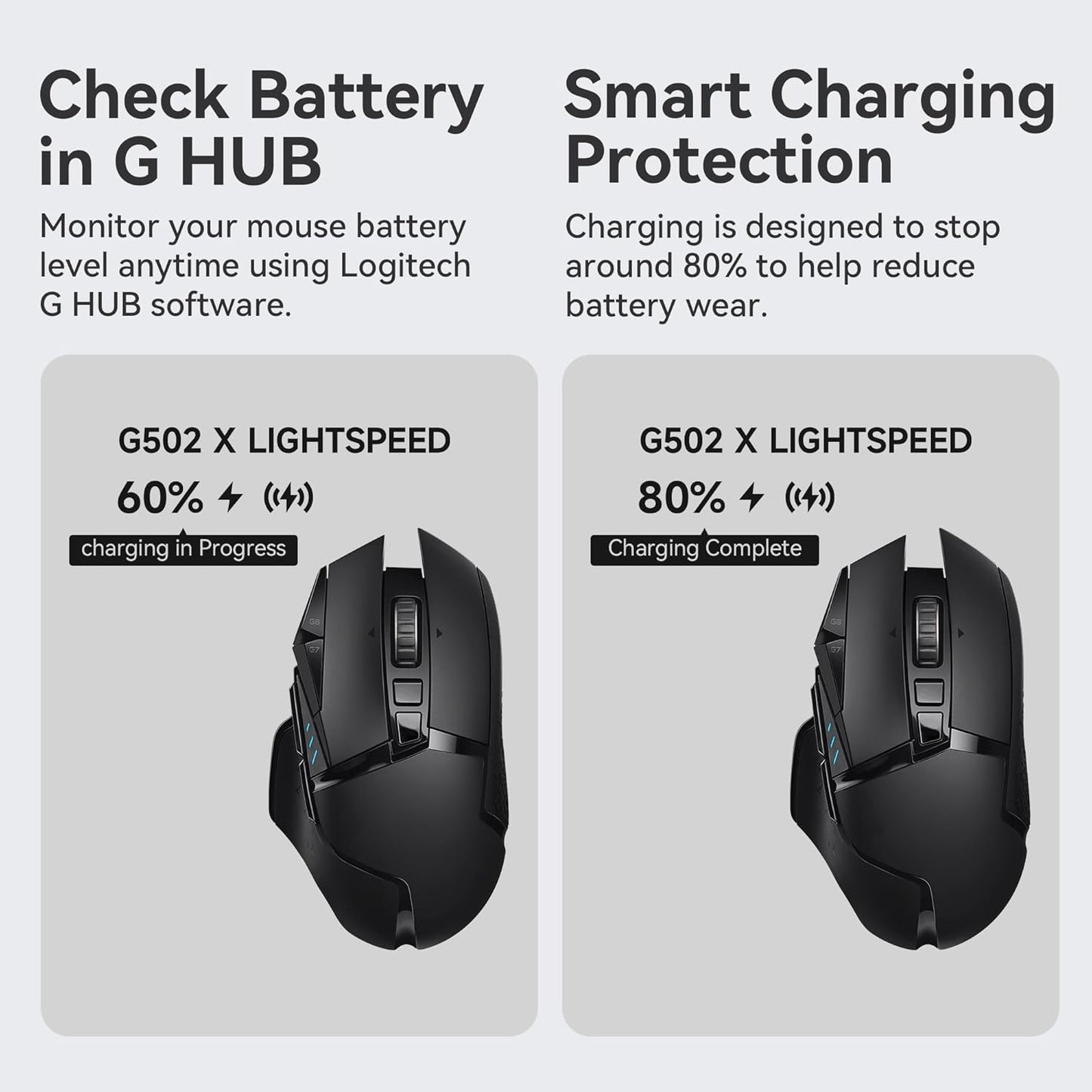 EnergyFort Wireless Mouse Charging Module for Logitech Mouse for Logitech and Razer wireless mouse charging - angle view image