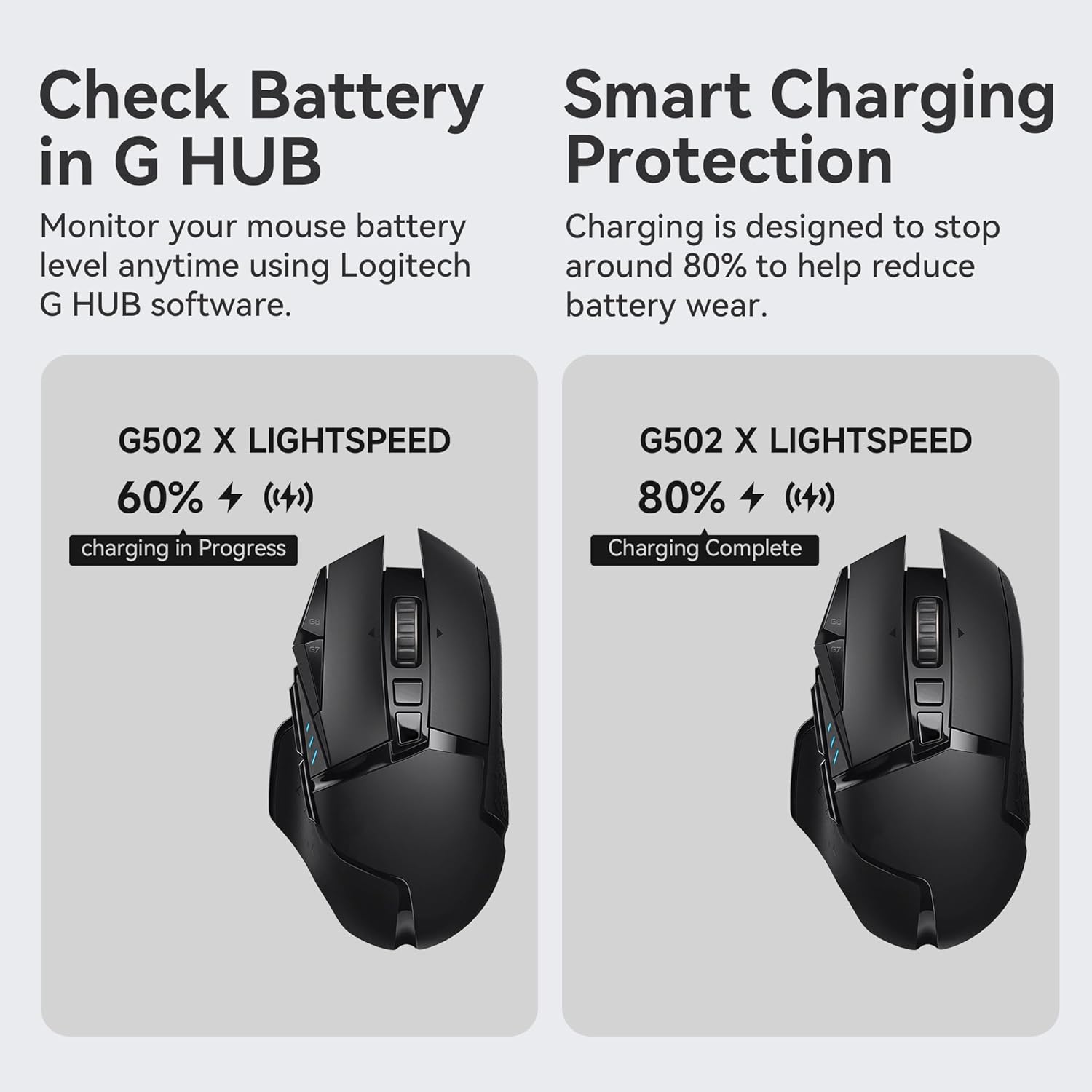EnergyFort Wireless Mouse Charging Module for Logitech Mouse for Logitech and Razer wireless mouse charging - angle view image