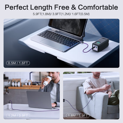EnergyFort 240W USB-C Magnetic Fast Charging Cable for magnetic wired charging - lifestyle image