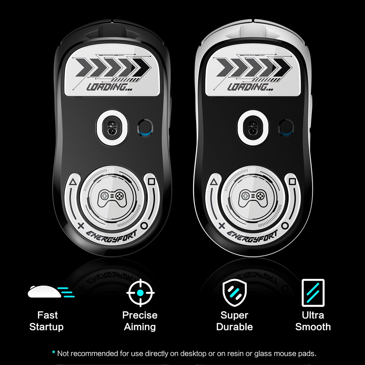 EnergyFort Glass Mouse Skates for Logitech G PRO X SUPERLIGHT | Gaming Mouse Feet