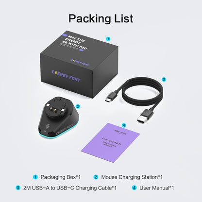 EnergyFort Mouse Charging Dock charging behavior note based on internal testing