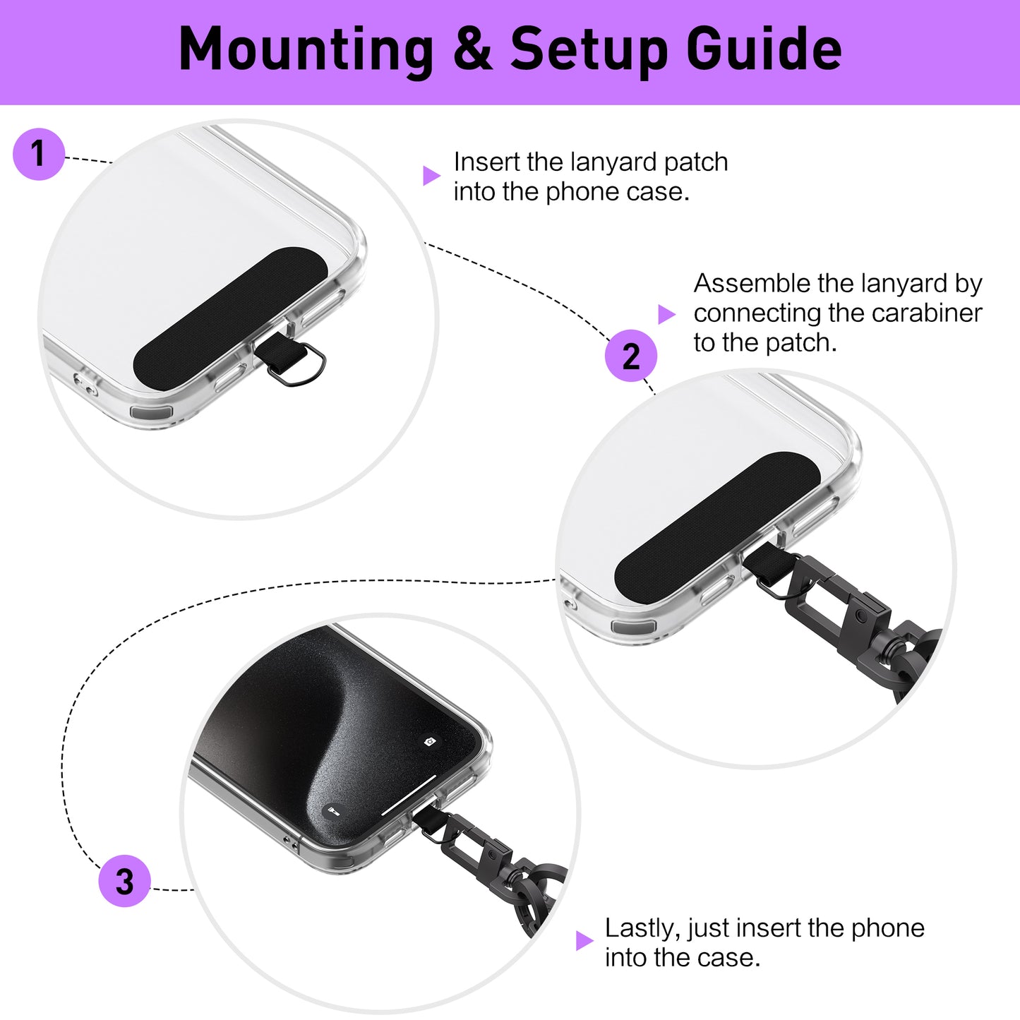 EnergyFort SnapLoop 240W USB-C Wrist Strap Charging Cable for wrist carry and short USB-C charging - angle view image
