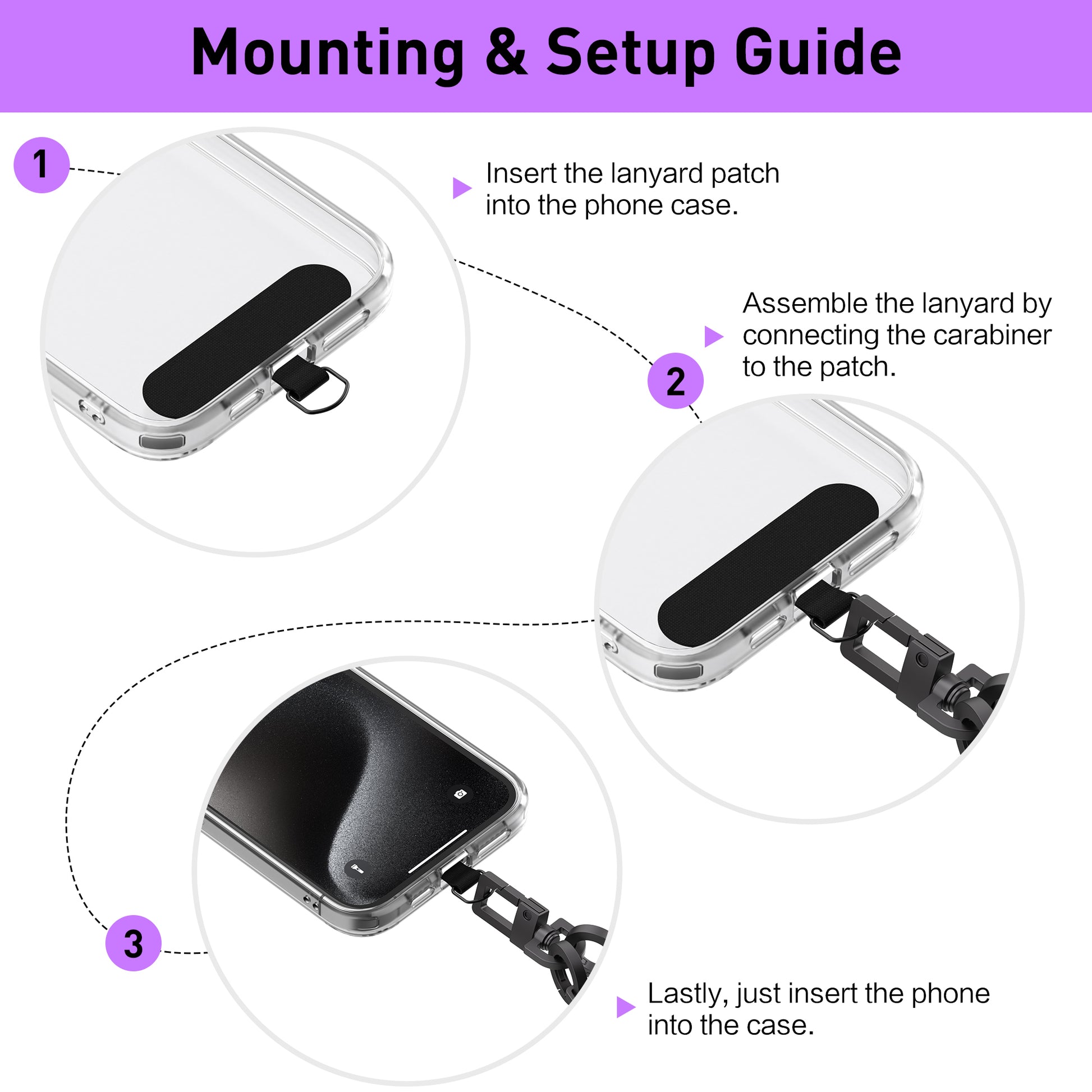 EnergyFort SnapLoop 240W USB-C Wrist Strap Charging Cable for wrist carry and short USB-C charging - angle view image