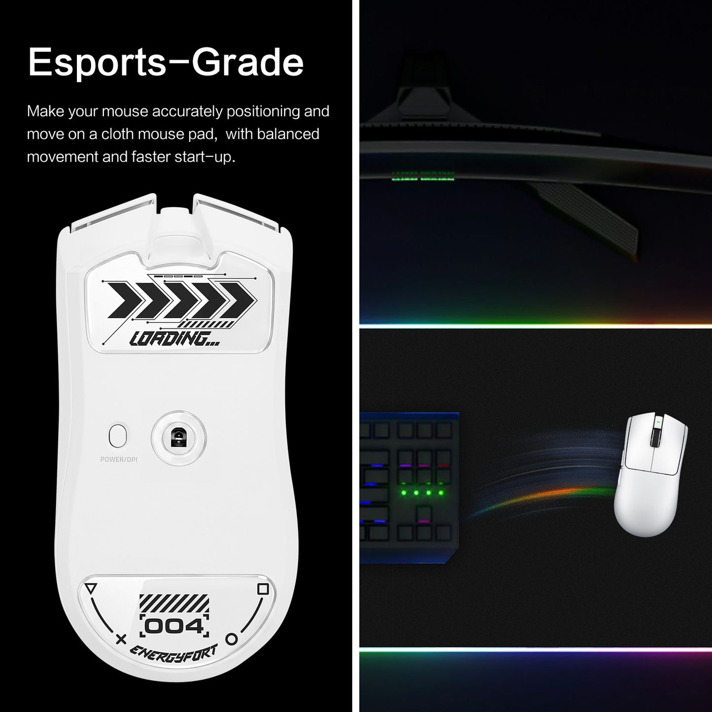 EnergyFort Glass Mouse Skates for Razer Viper V4 Pro | Ultra Smooth Gaming Mouse Feet
