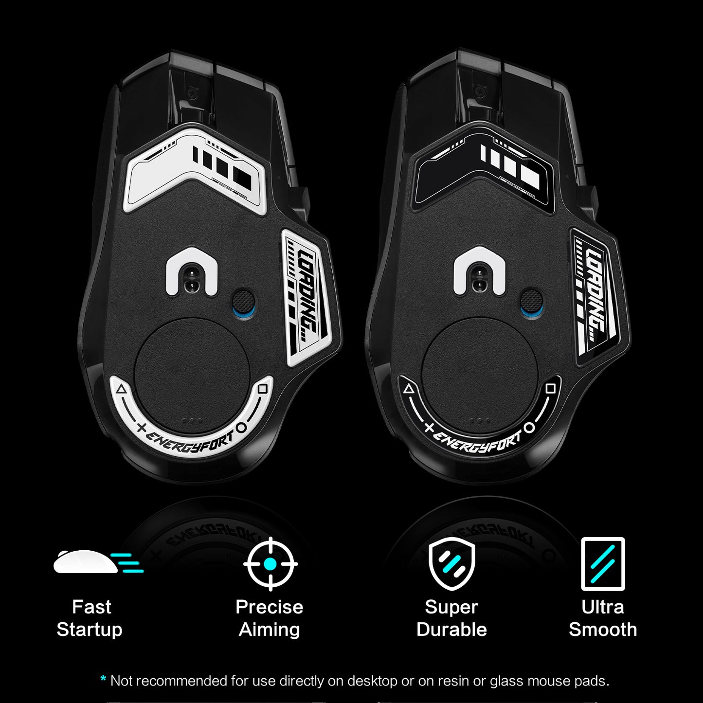 EnergyFort Glass Mouse Skates for Logitech G502 X Series | Gaming Mouse Feet