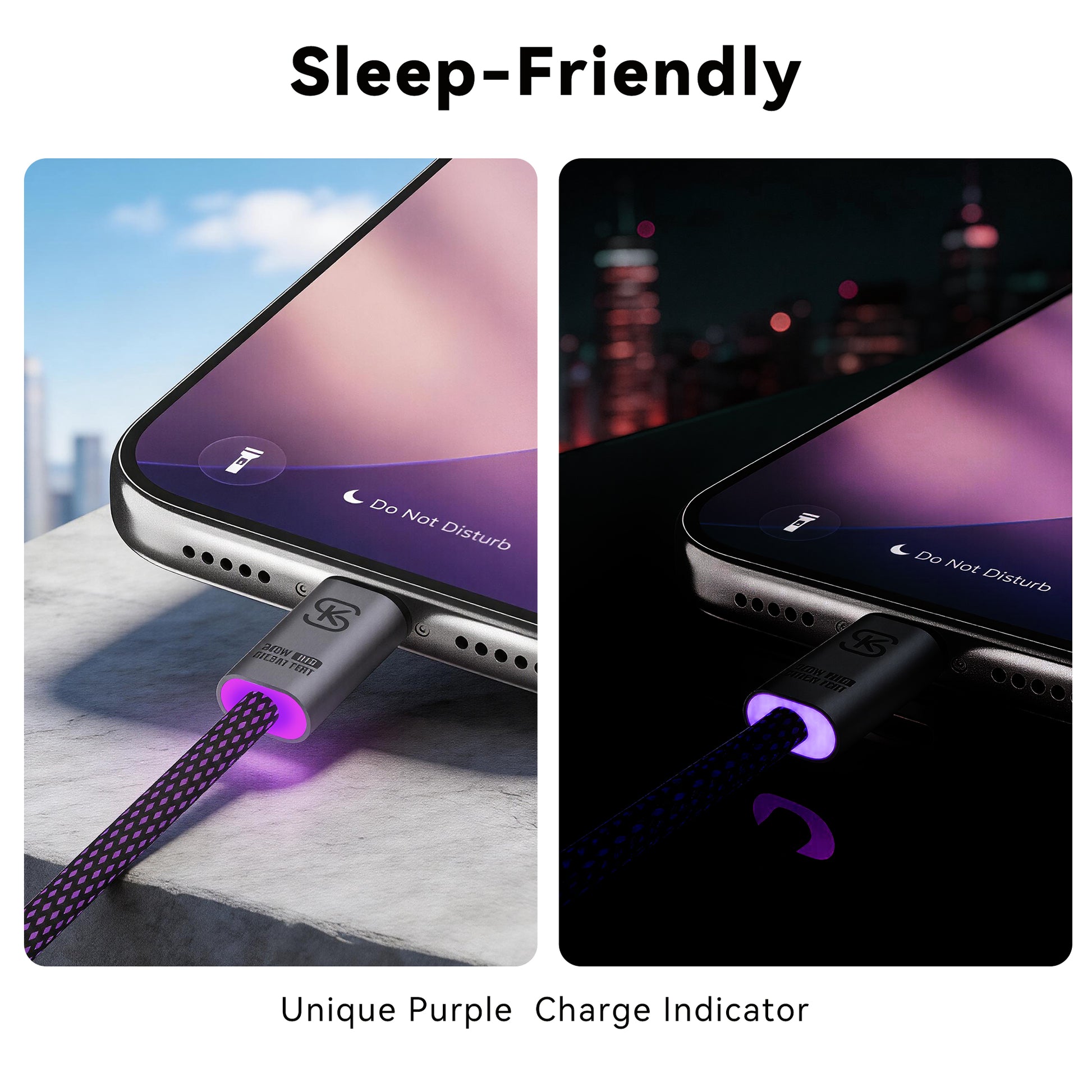 EnergyFort 240W USB-C to USB-C Fast Charging Cable with braided USB-C cable design - connector detail image