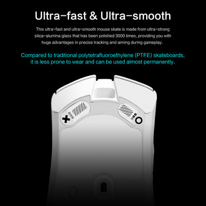 EnergyFort Glass Mouse Skates for Razer DeathAdder V3 Pro | Ultra Smooth Gaming Mouse Feet