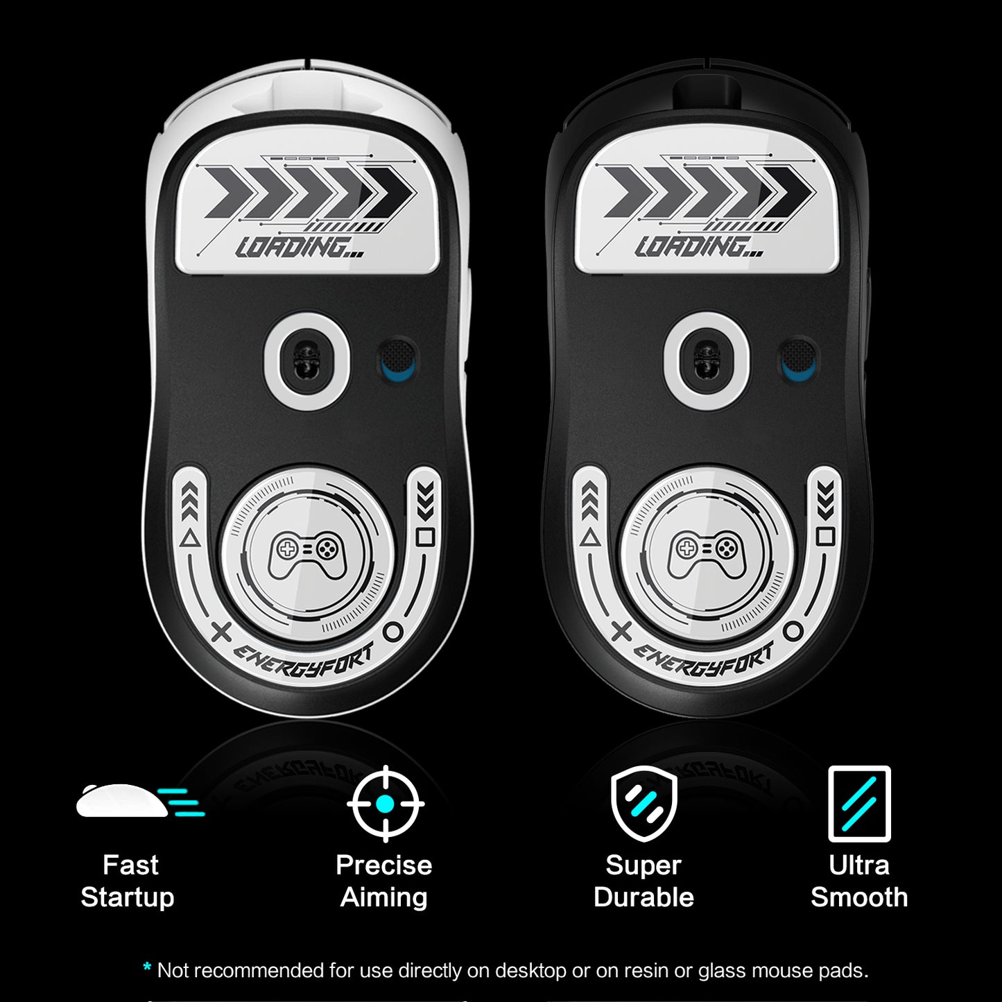 EnergyFort Glass Mouse Skates for Logitech G PRO X SUPERLIGHT 2 Series | Gaming Mouse Feet