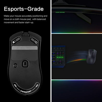 EnergyFort Glass Mouse Skates for Razer DeathAdder V3 Pro | Ultra Smooth Gaming Mouse Feet